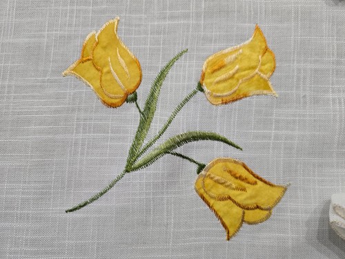 Tischdecke sitzer bestickt - tischdecke,